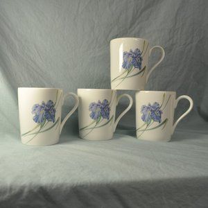 FOUR 12 oz Christopher Stuart Iris mug (w816)